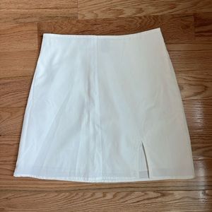 White mini skirt
